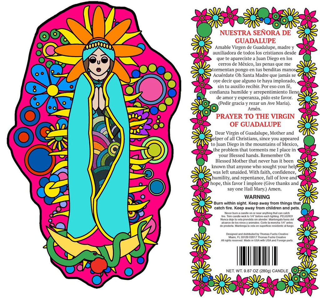 Virgin of Guadalupe Candle - Pop Art Collection