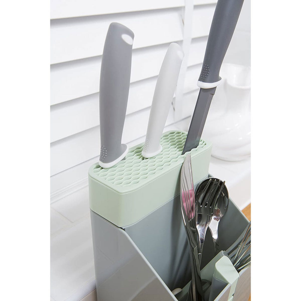 Knife & Utensil Station, Grey/Blue