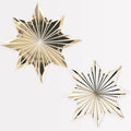 Gold Stripe Star Plates (x8)