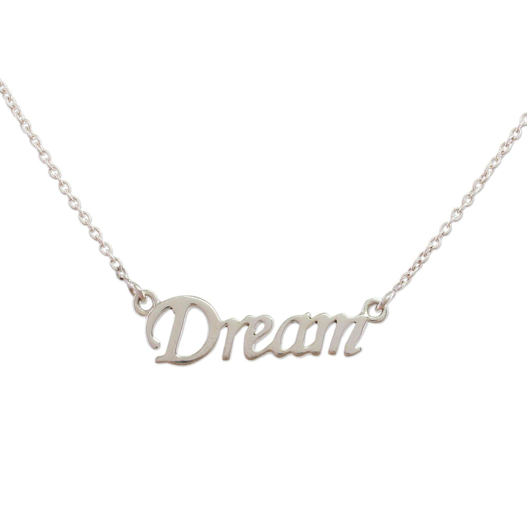 Handcrafted Inspirational Sterling Silver Pendant Necklace - Live Your Dream