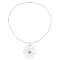 Yoga Inspired Sterling Silver Tiger's Eye Pendant Necklace - Centered Energy