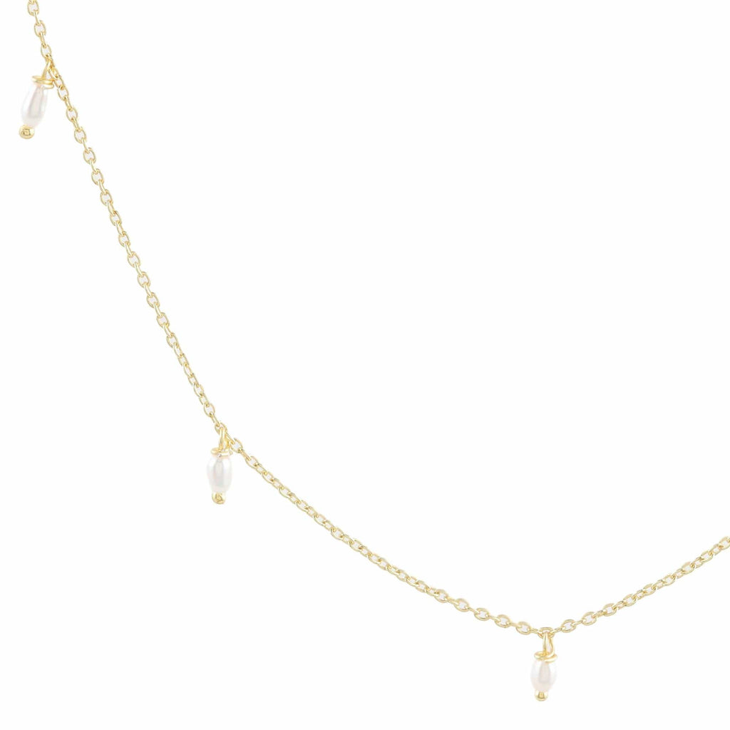 Gold-Plated Sterling Silver Cultured Pearl Necklace - Mermaid's Delight