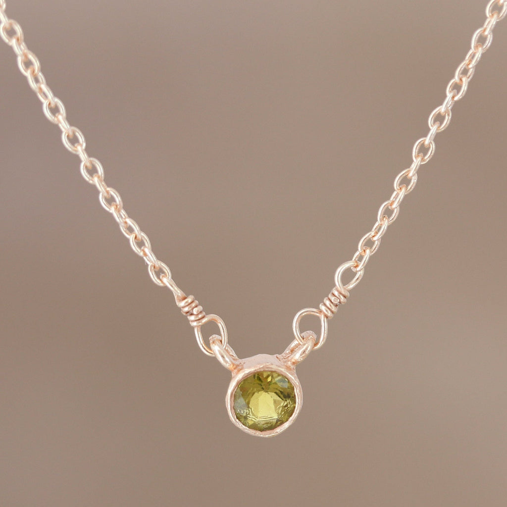 Handcrafted Peridot Necklace - Spring's Arrival