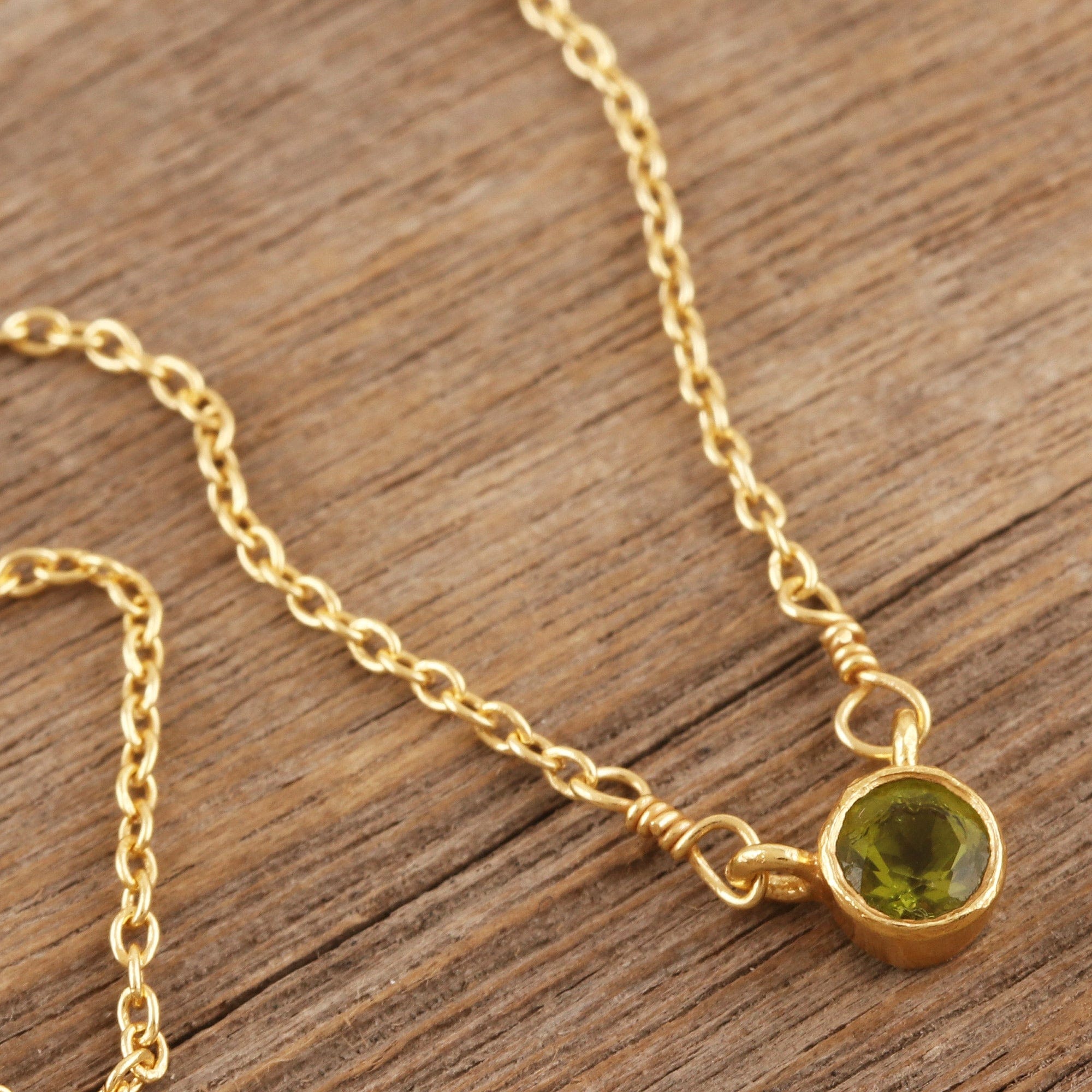Handcrafted Peridot Necklace - Spring's Arrival