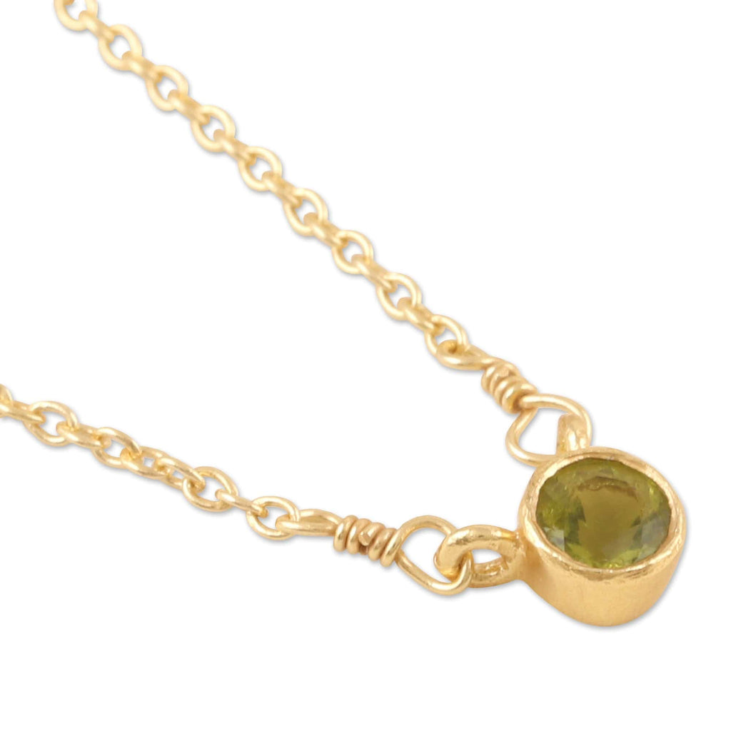 Handcrafted Peridot Necklace - Spring's Arrival