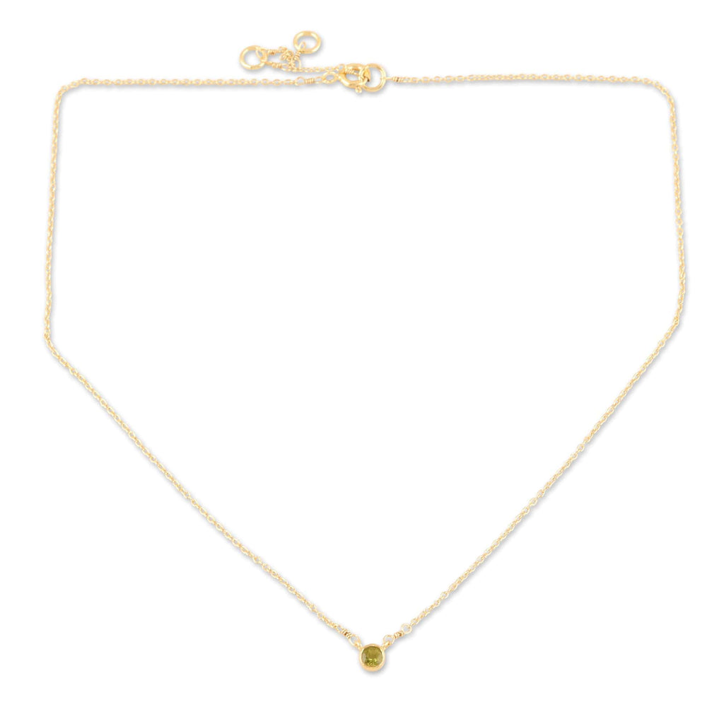 Handcrafted Peridot Necklace - Spring's Arrival